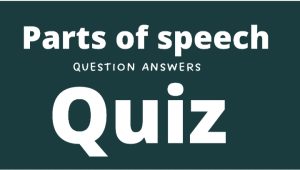 Read more about the article Parts Of Speech And Quiz